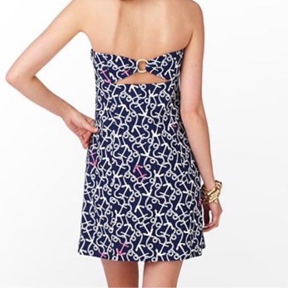 Lilly Pulitzer Strapless Anchor Dress - Picture 1 of 5